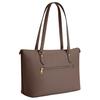 Coach Gallery 37 Metal Logo Zip Closure Recycled Leather Tote Bag Women Tote Bags Dark-Stone CV402-IMV2R