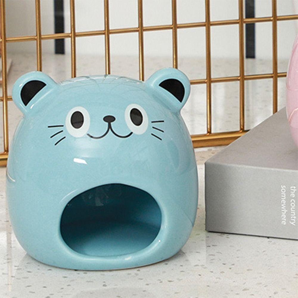 Ceramic Pet Small House Animal Shaped Hamster Bed Heat Dissipation Hamster Nest  Golden Bear