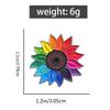Rainbow Sunflowers Brooch Pins Fashionable Sturdy Alloy Jewelry Decoration for Women and Teens Versatile Accessory