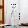 Retro Embossed Transparent Glass Vase: French-Inspired Luxury Home Decor for Living Room