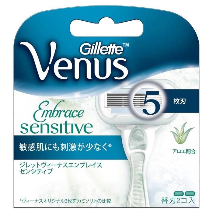 Venus Gillette Venus Razor Blades for Sensitive Skin Embrace Sensitive Refill Blades 2-Count (x 1)