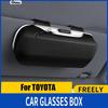 For Toyota Prius Camry Corolla CHR RAV4 Land Cruiser Prado 150 Crown Sienna Yaris Car Visor Sunglasses Glasses Case Clip Box