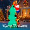 5.91FT Inflatable Toy Christmas Tree Decor Santa Claus Dog Xmas Yard Ornament Supplies With LED Lit Home Decoration Festive Gift