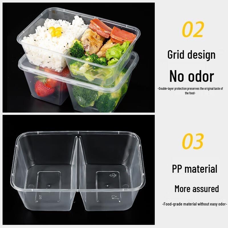 Disposable Rectangular Compartment Meal Box