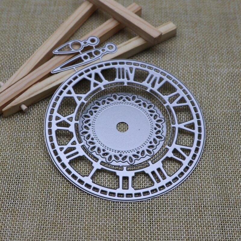 Clock Time Frame Metal Cutting Dies Stencils Die Cut for DIY Scrapbooking Album Paper Card Embossing