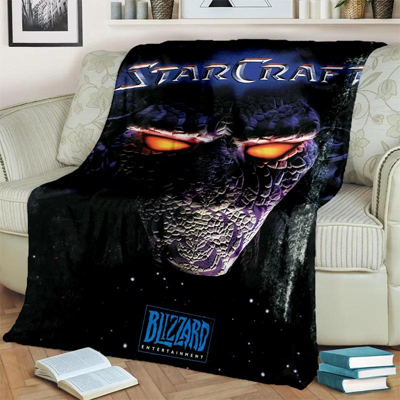 3D Retro Game StarCraft Gamer Blanket,Soft Throw Blanket for Home Bedroom Bed Sofa Picnic Travel Office Rest Cover Blanket Kids