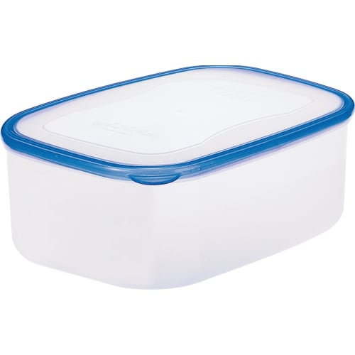 Risu Passe Hard Storage Container, Clear Blue, 2.08L, Antibacterial, Microwave-Safe, Made in Japan, WA-6