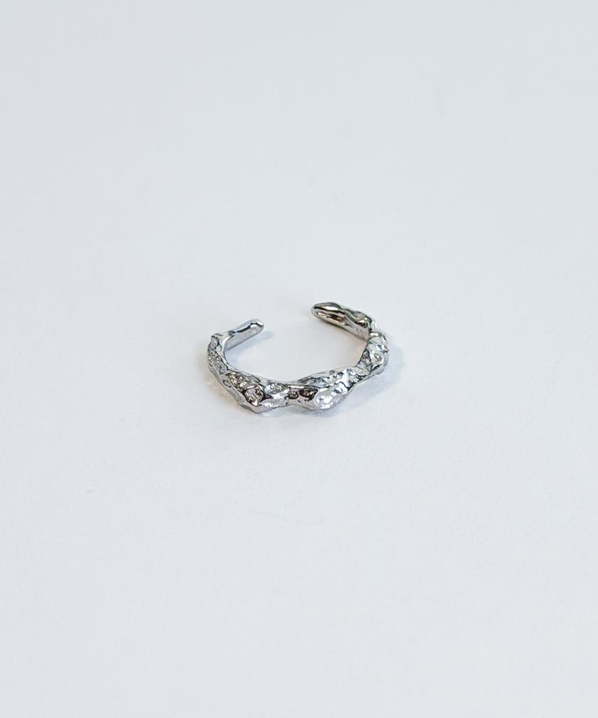 Knosis [925 Silver] Molten Ear Cuff