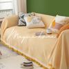 Ins Cream Yellow Sand Hair Towel Solid Color Sofa Cover Cloth Towel Full Cover Universal Cover All Inclusive Non-Slip Sofa Towel