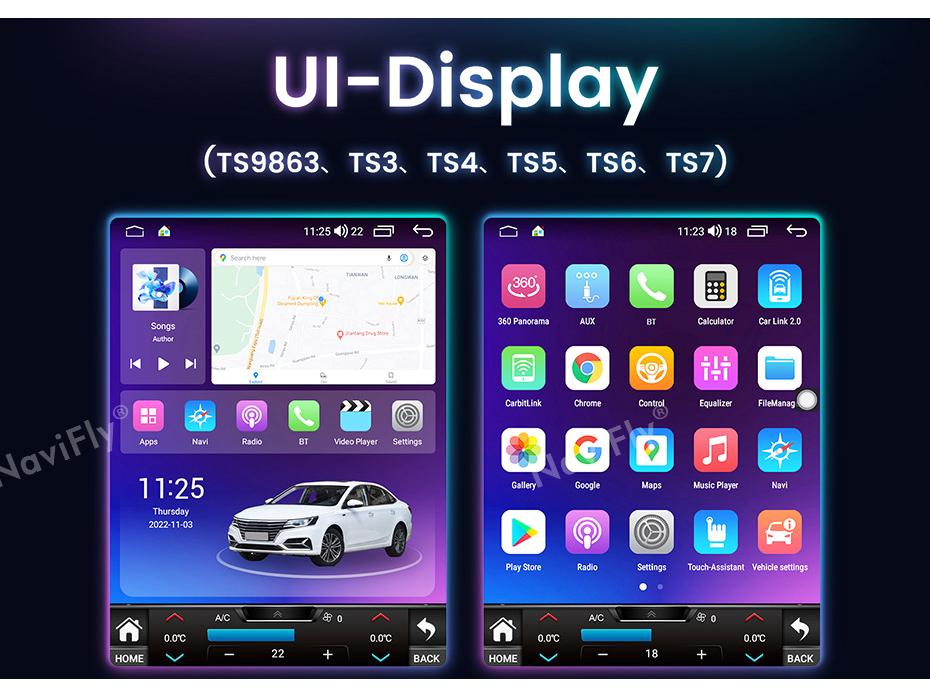 Ford Mondeo 2013-2017 Android Bluetooth GPS Navigation & Reversing Camera Screen