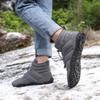 Men's Outdoor Boots Hiking Shoes Waterproof Skiing Shoe High Top Plus Size Cotton Boots Anti Slip Soles Couple Thick Cotton Shoe