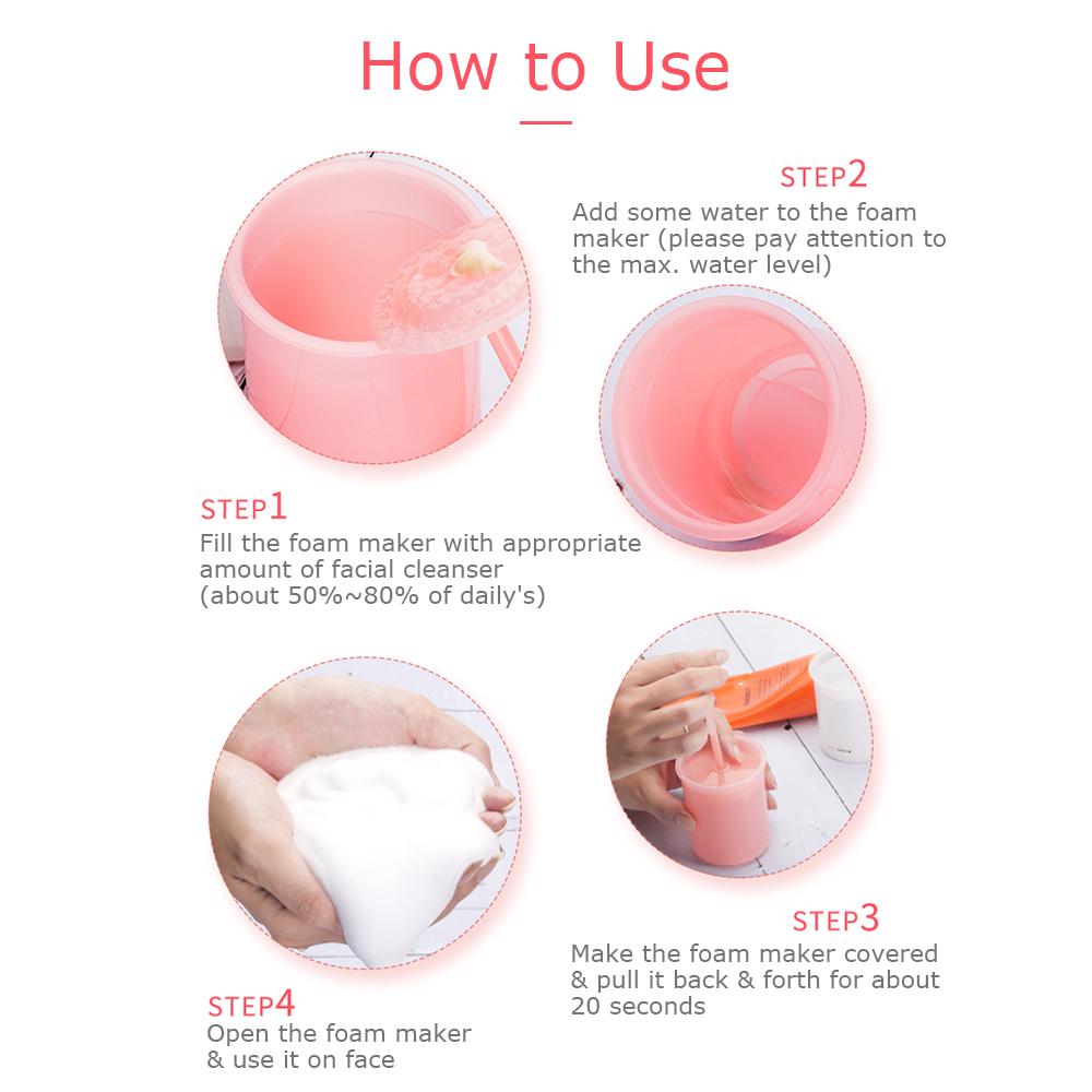 Foam Maker Plastic Bubble Maker Bubbling Cup Bubble Foamer Device Cleansing Cream Reusable Portable Facial Skin Care Tool