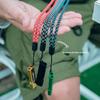 Outdoor Emergency Whistle Aluminum Whistles with Paracord Lanyard for Camping Hiking Fishing Hunting, Loud Safety Rescue Signal