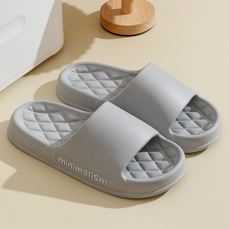 Plus Size Men's Slippers for Summer Home, Indoor Cool Mop, Bathroom, Anti Slip, Quiet, Trendy Couple EVA Slippers