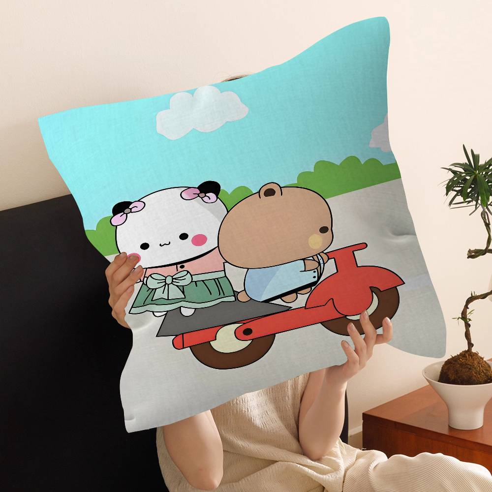 Bear Cartoon Kawaii DDudu BBubu Pillow Anime Pillow Sofa Bed Head Pillow Cover Cushion Cover 45x45 cm Fashion