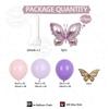 176pcs Purple Butterfly Wedding Birthday Balloon Arch Set with White Number Foil Ball for Adult Child Baby Shower Decor Balloons
