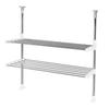 [Online Exclusive] Pearl Metal Tension Rod Kitchen Rack, Kitchen Pipe Rack, 2 Tiers, White, Width 80cm X Depth 26cm X Height 65-110cm, AZ-7181