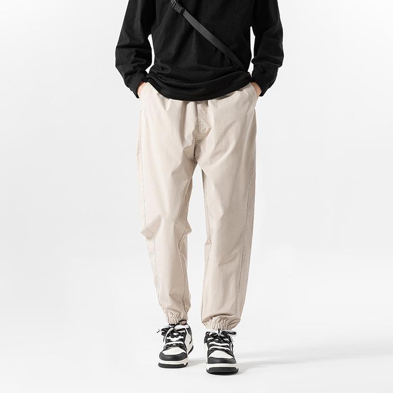 

Весенне-осенние свободные прямые повседневные брюки, японские модные брендовые брюки-карго, мужские однотонные широкие брюки-корсеты 2XL абрикосовый