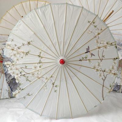 Shigu Silk and Oiled Paper Chinese Style Dance Umbrella - Ancient Hanfu Ceiling Decoration