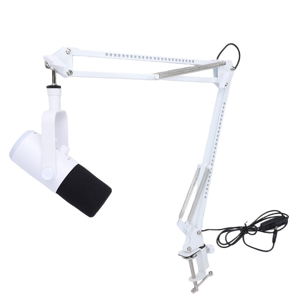 Gaming USB Microphone for PC Dynamic RGB Noise Cancellation Condenser Mic with Boom Arm for Strming Podcast