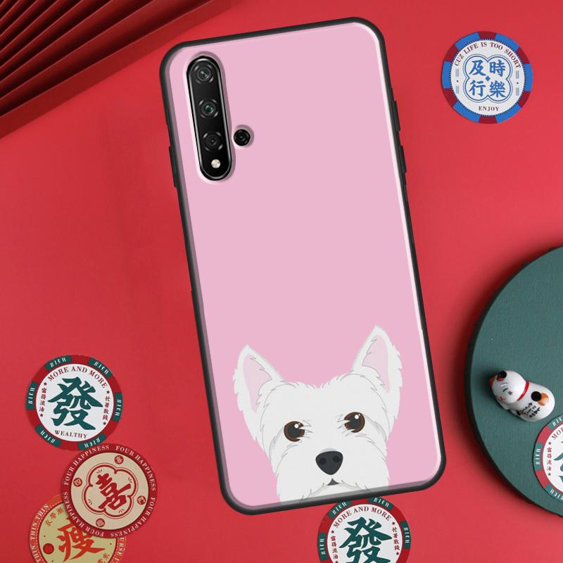 Cartoon Westie Dog For Huawei P20 P40 P30 Lite P60 Pro Nova 12s 11i 12i 10 9 SE 5T Y91 Y90 Y60 Y70 Y72 Y61 Case
