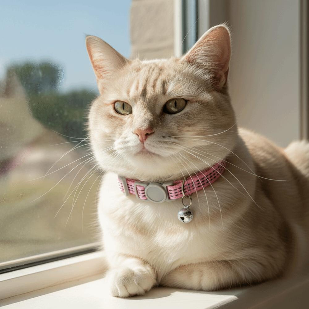 5PCS/SET Nylon Reflective Cat Collars Portable Adjustable Cat Collar Pet Collars Outdoor