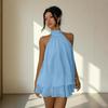 European Style Vacation Maxi Dress Chiffon Mini Skirt Summer Sexy