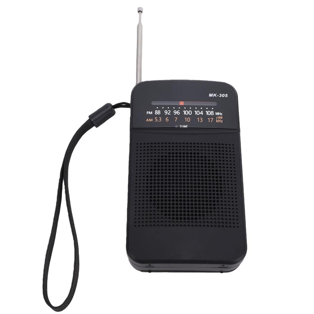 Portable AM FM Radio Rechargeable Handheld Pocket Radio with Headphone Jack Loud Speaker 13in Long Antenna for Home