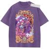 Summer Mens Purple Washed T  Shirt One Piece Perona Ghost Golden Frame High  Quality Fabric for Casual Shopping