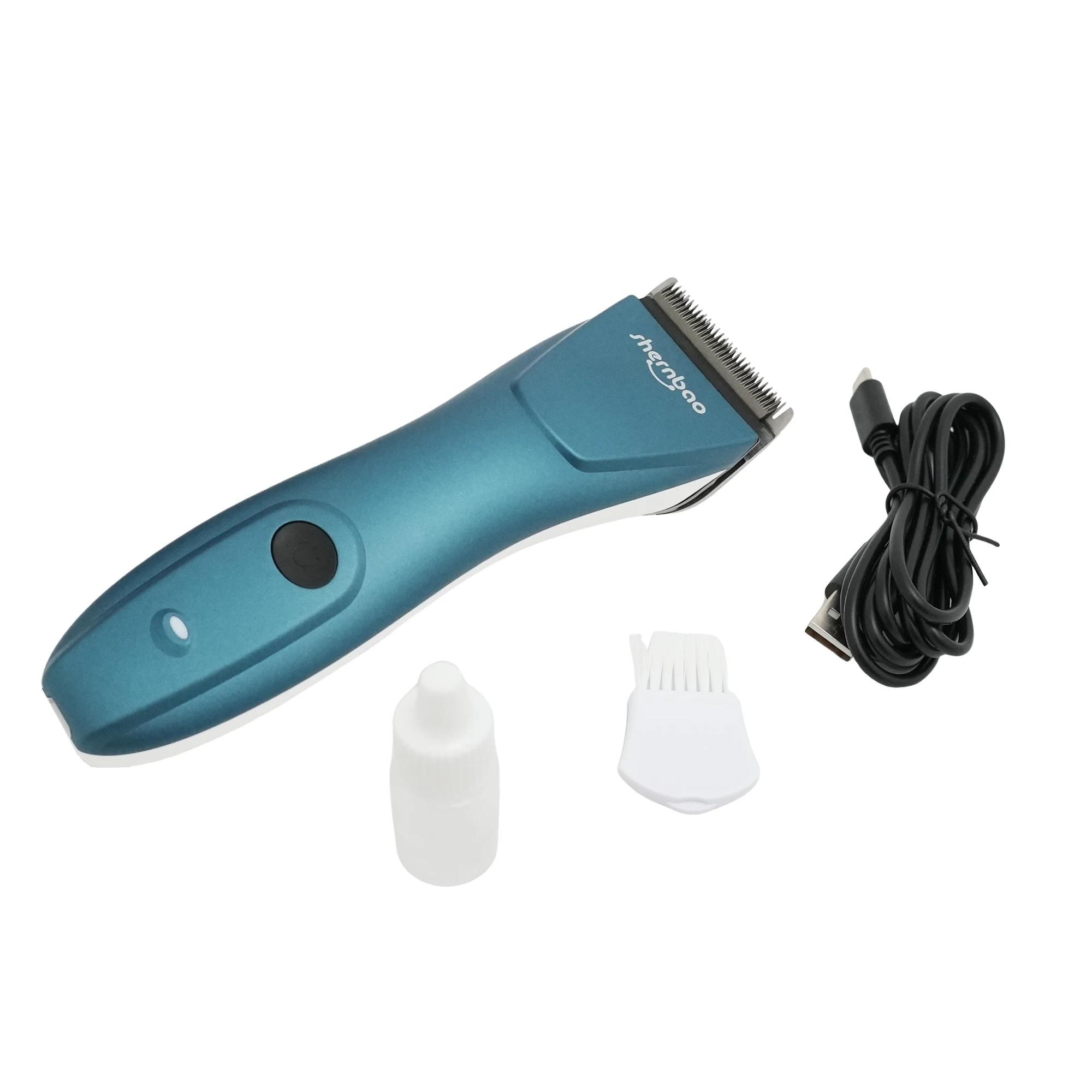 Shernbao PGC-580 5-IN-1 Portable Style Blade Cordless Professional Salon-Use Pet Hair Cutter Animal Hair Trimmer Dog Pet синий