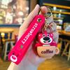 Strawberry Bear Keychain Internet Celebrity Doll Keychain Exquisite Car Children's Day Keychain Ring Toys Anime Cartoon Frind