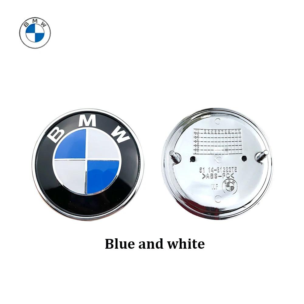 BBIG5 2pcs 74mm 82mm car Front Hood Rear Trunk Badge Emblem For BMW MIni E46 E90 E39 E60 E36 E30 E61 E91 E92 E87 F10 F20 F30 X3 X5