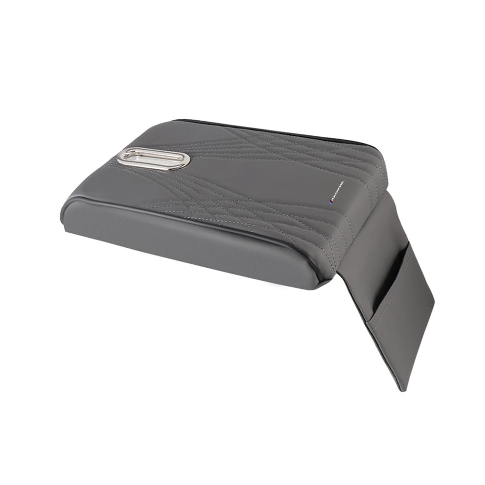 Car Armrest Cover PU Leather With Tissue Storage Memory Foam Height Pad Auto Center Armrest Protective Cushion Support For BMW