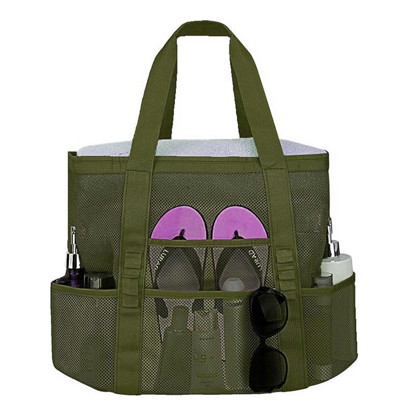 Foldable Mesh Beach Bag - Multifunctional Swim & Toiletries Storage