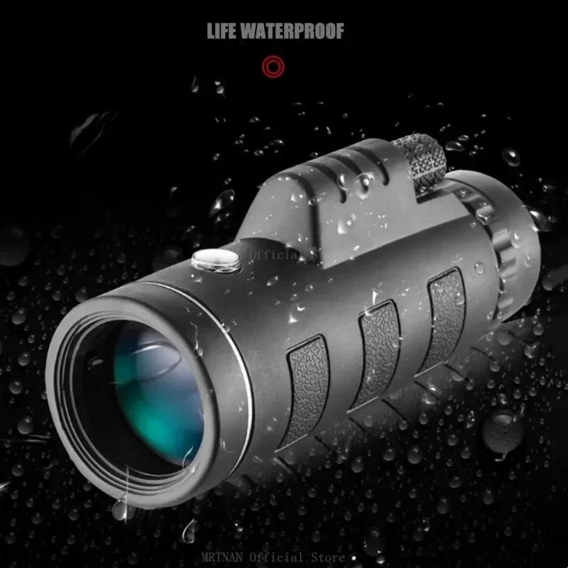 40X60 HD Professional Telescope Monocular Night Powerful Binoculars Waterproof Mini Zoom with Smartphone Hunting Camping