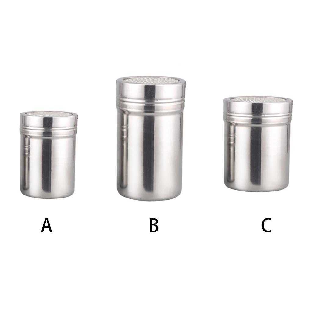 Accesorii de uz casnic Drăgălașe Sită cu plasă din oțel inoxidabil Pulverizator de pudră cu capac Ustensile de cafea Plasă Săculeț de sare