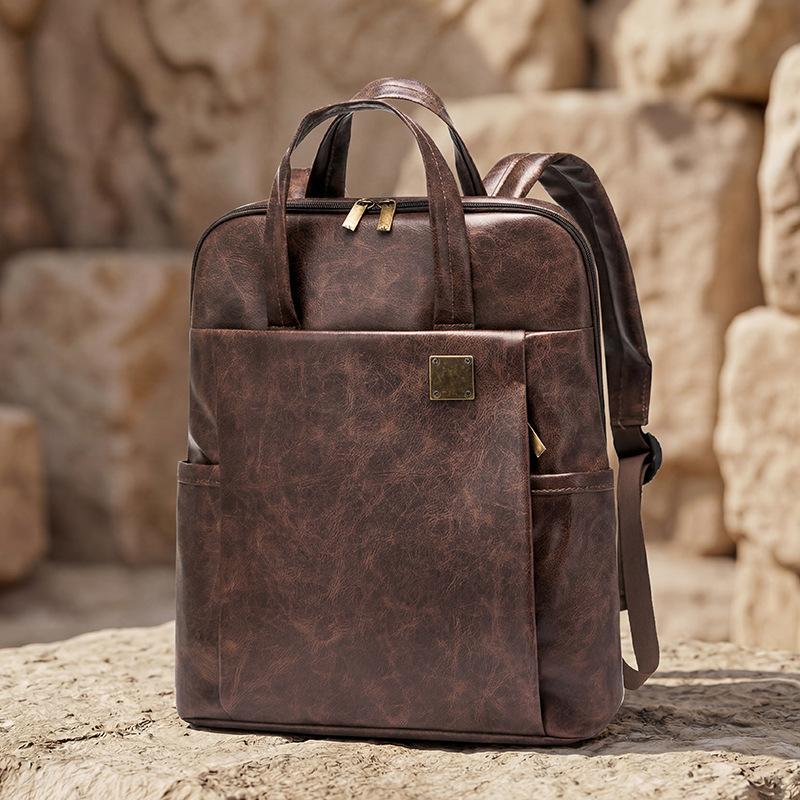 Business Backpack Female PU Backpack Student Schoolbag