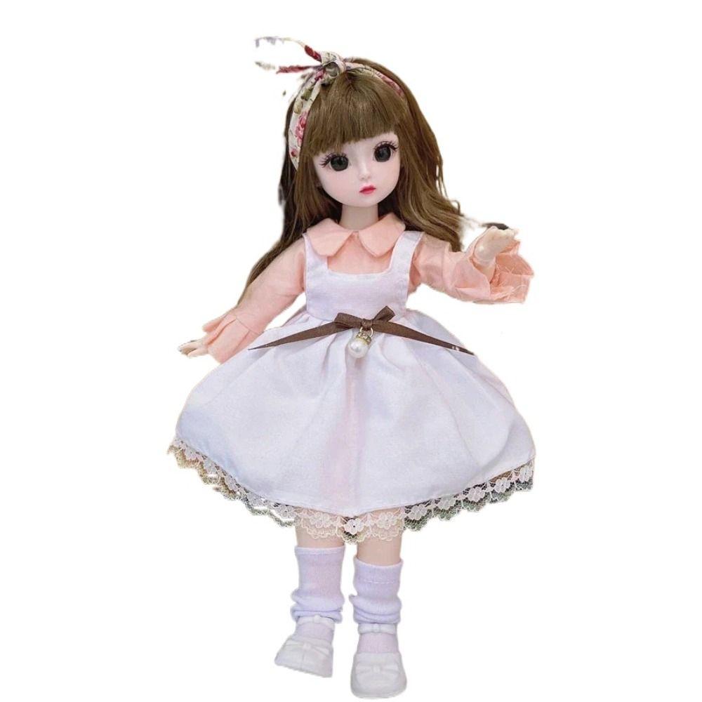 Removable Joints Girl Princess Doll Humanoid Doll Dress BJD Doll 30cm Baby Dolls  Girls Toy