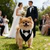 1pack Wedding Dog Tuxedo Bandanas Bow Tie Adjustable Dog Costumes for Small Dogs Pet Outfit Prince Wedding Attire Party Clothes