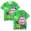 Labubu 3D-Druck Kinder T-Shirts Cartoon Junge Mädchen T-Shirt Paar Kurzarm Kinder Eltern-Kind Gleicher Stil