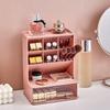 6-Grid Oblique Pen Holder Solid Color Cosmetics Storage Box Stationary Organizer  Home