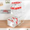 BQKOZFIN Under-Sink Storage Rack, Kitchen Storage, Sliding Drawers, 2 Tiers, 28cm Wide x 33cm Deep x 43cm High, Large Capacity, Under-Bathroom Storage