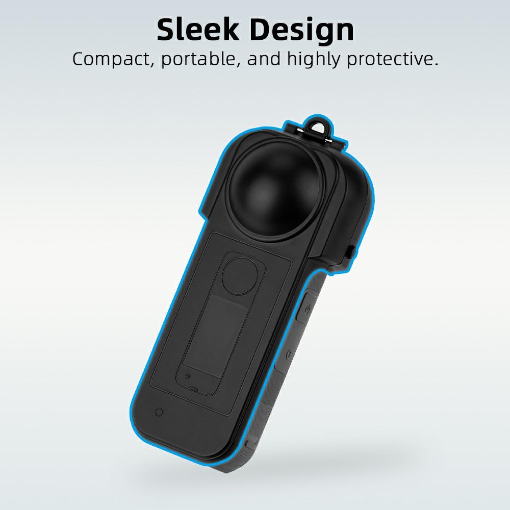 FLYMILE For Insta360 X5 Action Camera Anti Scratch Plastic Lens Cap Flip Lens Protective Cover