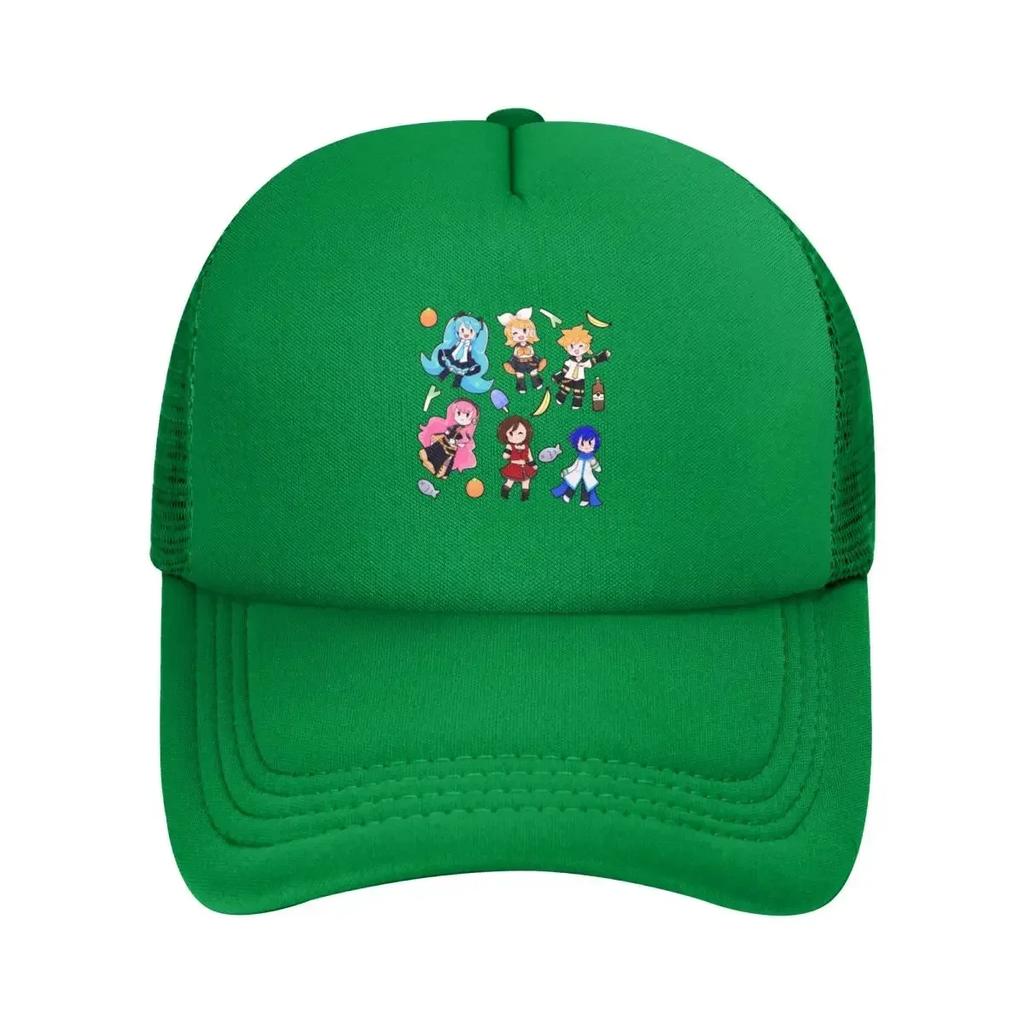 Vocaloid Chibi Chaos! Miku Mesh Baseball Caps Snapback Fashion Baseball Hats Breathable Casquette Outdoor For Unisex's And Women's