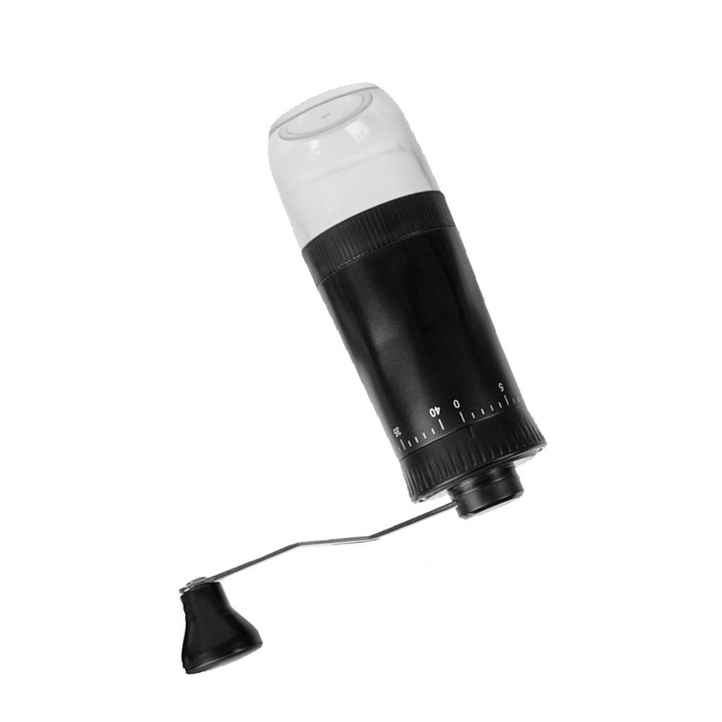 Manual Coffee Grinder Portable Hand Crank Coffee Mill 90ml Transparent Chamber 40 s Settings Stainless Steel for Camping Travel