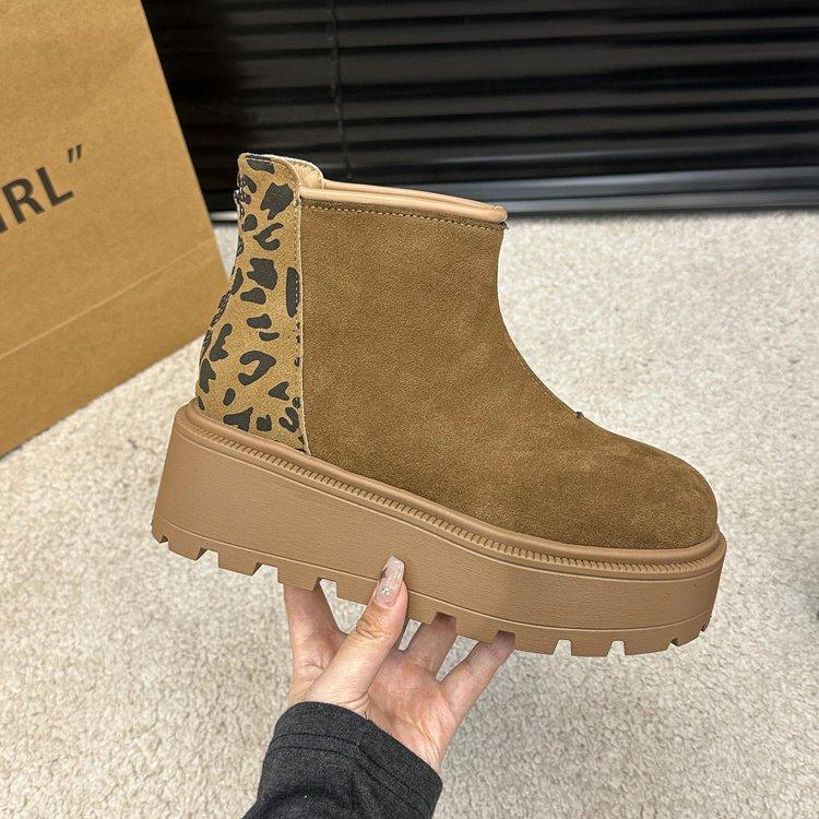 

[Ushilai] Platform Martin Boots Women s 2025 Winter New Versatile Casual High-Top Shoes Warm Snow Boots Women 40