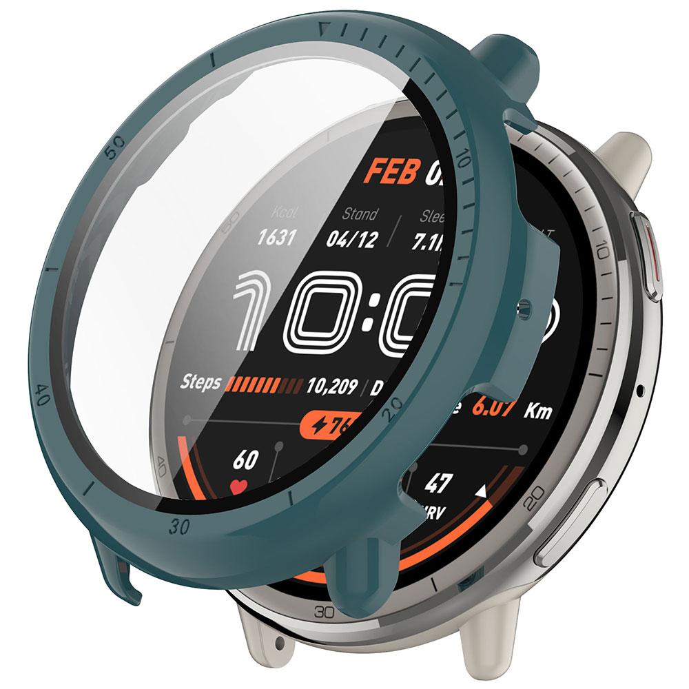 Huami Amazfit Active 2 için Temperli Cam + Kılıf Cam Ekran Koruyucu Sert PC Koruyucu Tampon Amazfit Active2 Aksesuarı