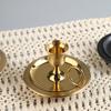 Retro Metal Candle Holder With Handle European Style Candlestick Centerpiece Dining Table Candle Cup Desktop Adornment