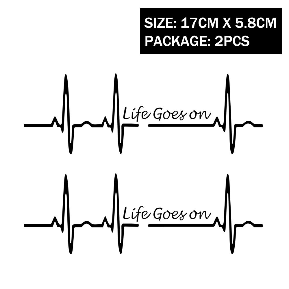 Heart Beat Trackpad Life Goes On Refletor Moto Stickers Motorcycle Scooter Body Fuel Tank Accessories Decals for Honda Vespa
