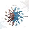 MUMTOP 13.26 Inch Metal Sun Moon Wall Decor, Inspiational Wall Sculpture Hanging Decorations Art for Indoor Outdoor Home Living Room Office Yard